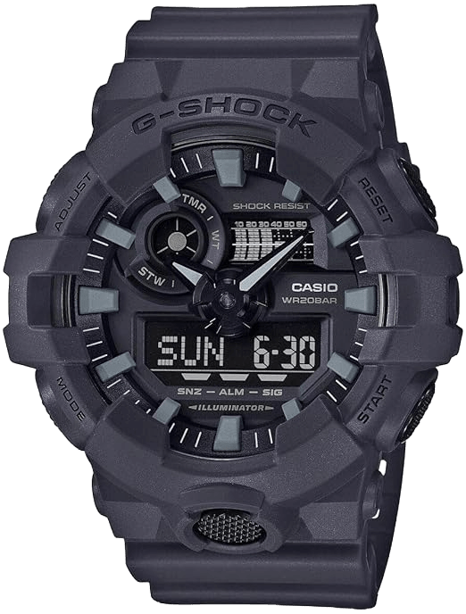 Casio Men's 700UC Series G-Shock Quartz 200M WR Shock Resistant Resin Strap and Case