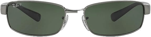 Ray-Ban RB3364 Metal Polarized Rectangular Sunglasses