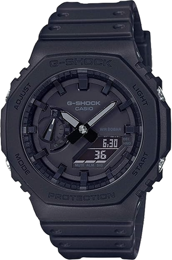 Casio G-Shock GA-2100 Series Analog-Digital Black Resin Watch 48.5mm - GA2100-1A